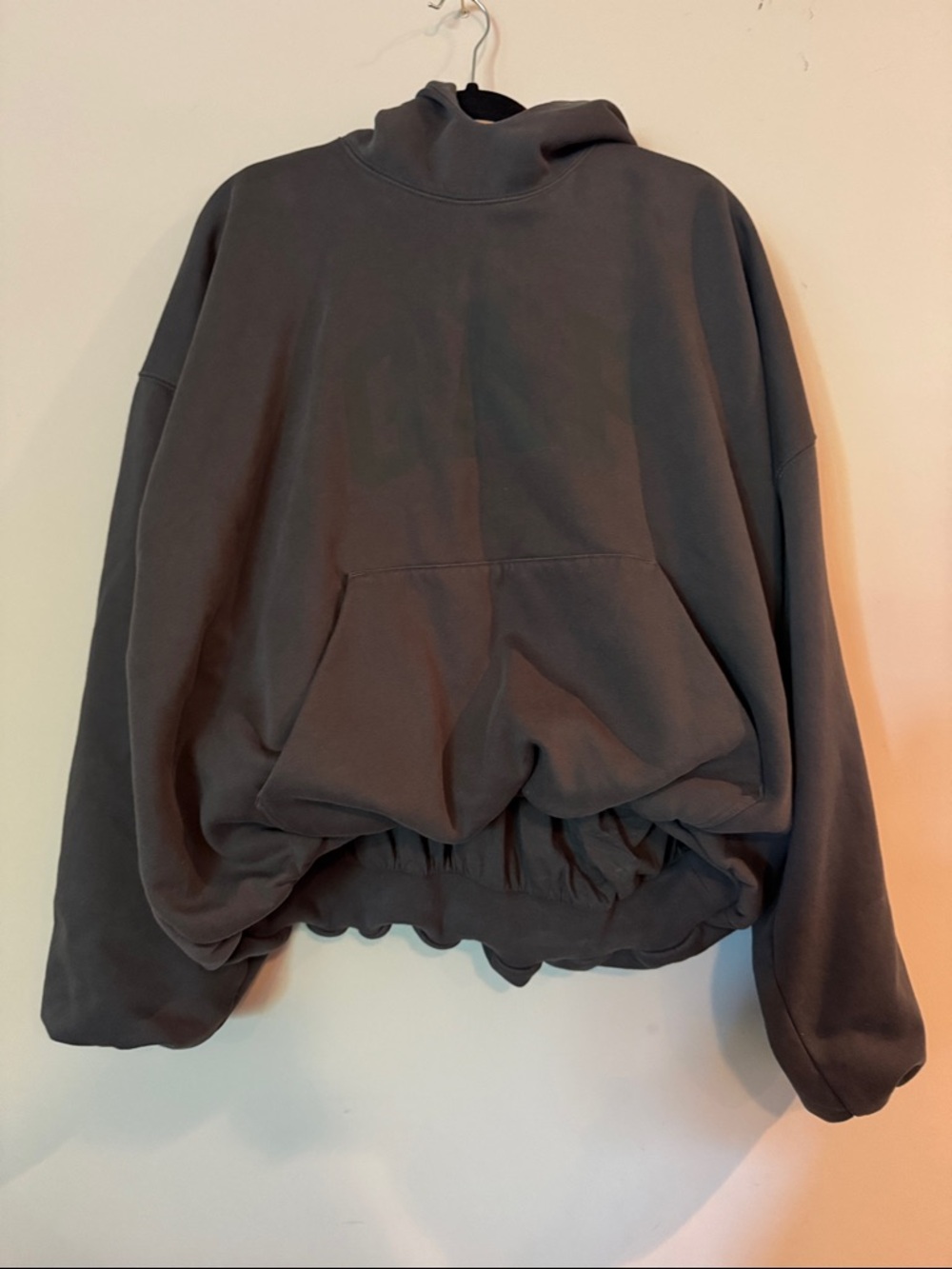 Yeezy Oversized Hoodie in Dark Gray